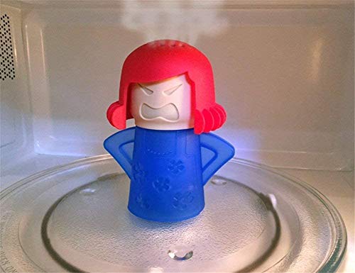 Abnaok Microwave Steam Cleaner, Angry Mama Microwave Oven Steam Cleaners Easily Clean in Minutes Cleans Add Vinegar and Water for Home or Office with English Manual