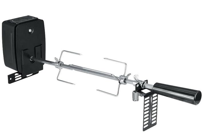 Parrilla eléctrica, ángulo de rotación de 360°, capacidad de carga de hasta 7 kg, 2-3 rpm, fijación de horno, fácil limpieza, barbacoa de balcón, perfecta para jardín, camping y terraza