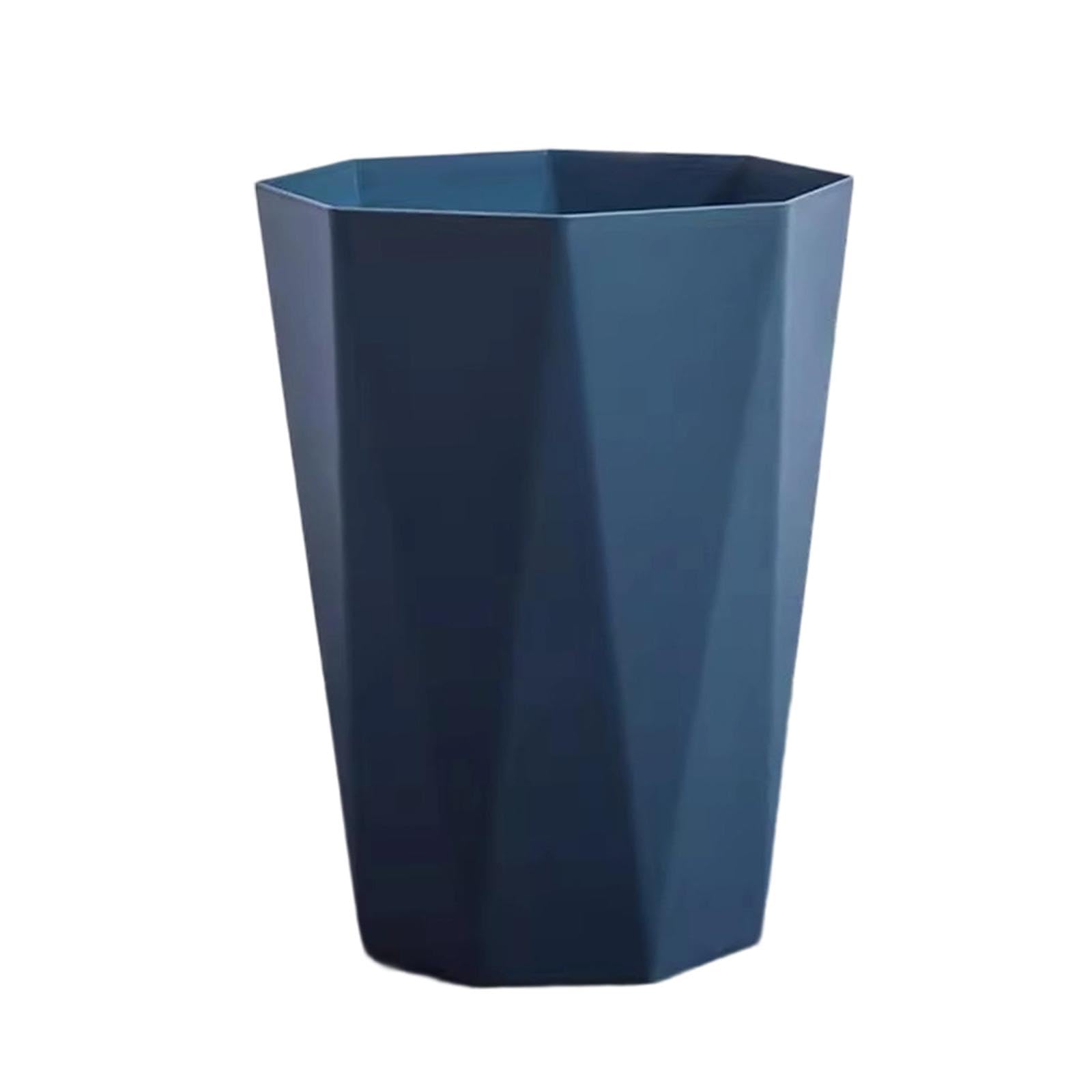 HGZLQKD Waste Bin Small Rubbish Bin Waterproof Garbage Can Dustbin Modern Design Bathroom Waste Basket Paper Bin Waste Paper Bin for Kitchen Bedroom Office Home Living Room Toilet, blue