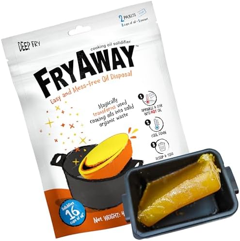 FryAway® Deep Fry Oil Solidifier, Solidifies Up to 1 Gallon, Shark Tank