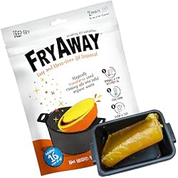 FryAway® Deep Fry Oil Solidifier, Solidifies Up to 1 Gallon, Shark Tank | Vegetable, canola & peanut oil hardener for deep fryer & turkey fryer grease disposal. Plant-based, Kosher. Made in USA.