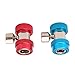 DouWen MO R134a Quick Coupler Adapters, Professional AC Manifold Hose Conversion Kit with 1/4in Female to 1/2in Male Thread, High and Low Side Quick Connectors for Automotive Air