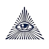Lasting 1-2 Weeks eye Juice Temporary Tattoo Ink Semi Permanent for Adults Woman Eye Providence Masonic Seeing Eye Inside Pyramid Blue Look Real Men Women Chest Neck Arm (4 Sheets)