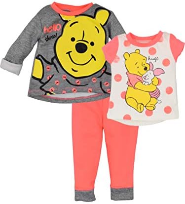 Amazon Com Disney Winnie The Pooh Conjunto De 3 Piezas De Forro Polar De Manga Larga Para Bebe Y Nina 24 Meses Ropa Zapatos Y Joyeria