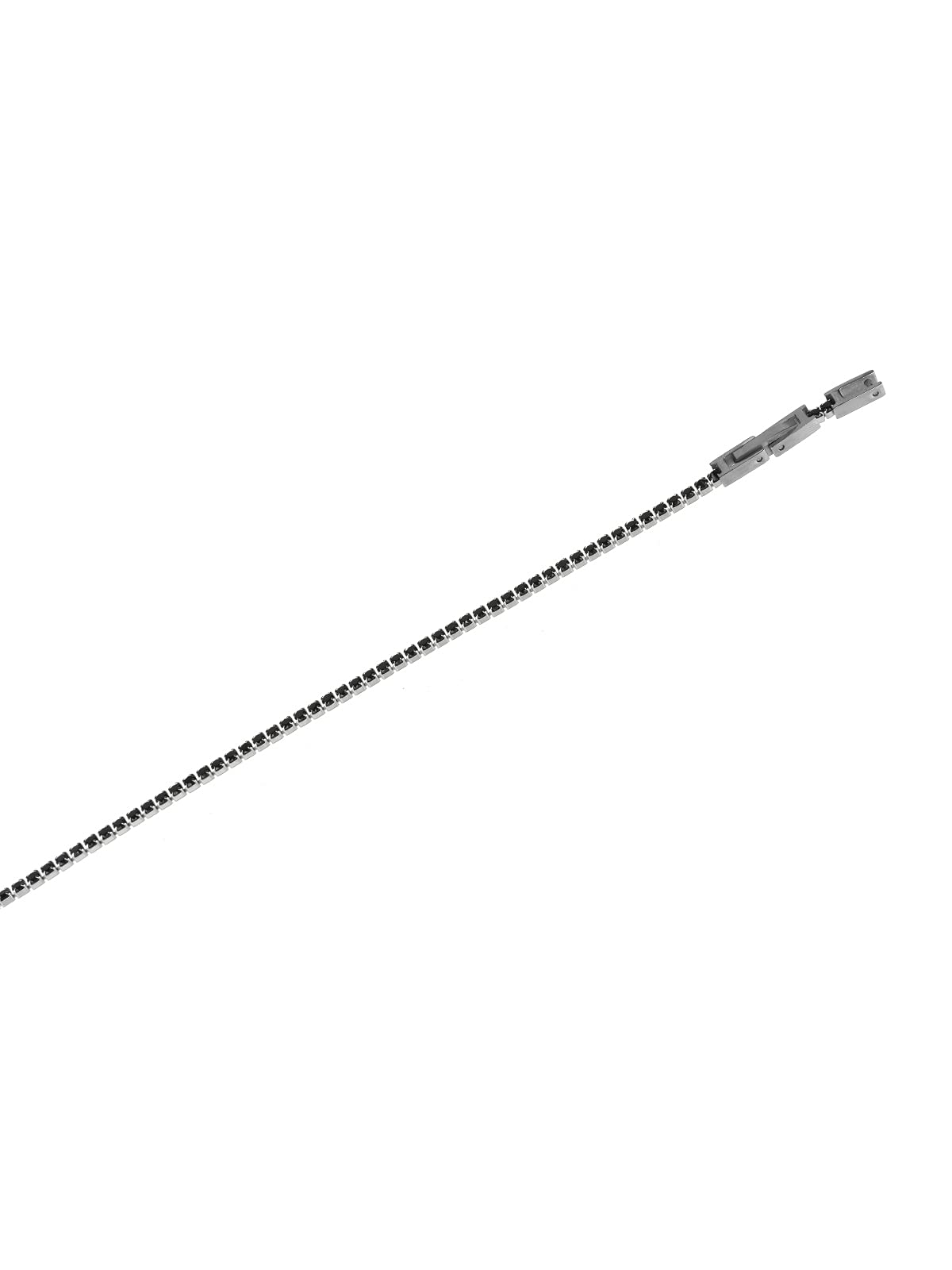 Bracciale Tennis Acciaio Inox Zirconi taglio Brillante 2 mm Lunghezza regolabile