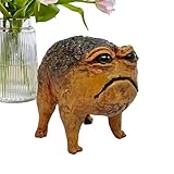 Figurine de crapaud moche | Sculpture décorative en résine pour la maison, décoration de jardin, cour, statue africaine mignonne et statue cadeau décoration pour décoration