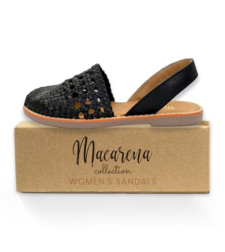 Image of Macarena Collection Womens Shoes Leather Sandals for Women | Huarache Handmade Mexican Sandals Women | Comfortable & Stylish Womens Sandals 2340