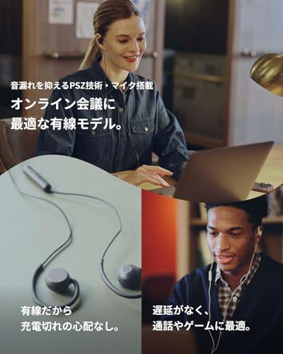 nwm (ヌーム) オープンイヤー イヤホン 有線 型 WIRED MWE007 耳スピ │ USB Type-C 防水 IPX4 両耳 マイク付き 軽量 耳をふさがない ダークブラウン