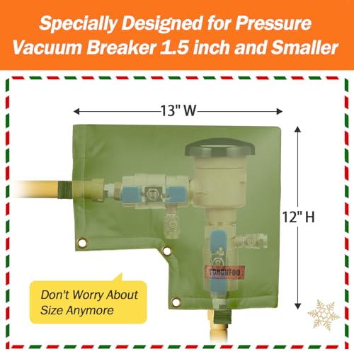 Image of Backflow Preventer Insulation Cover for Vacuum Breaker, 13 inchW x 12 inchH, Green