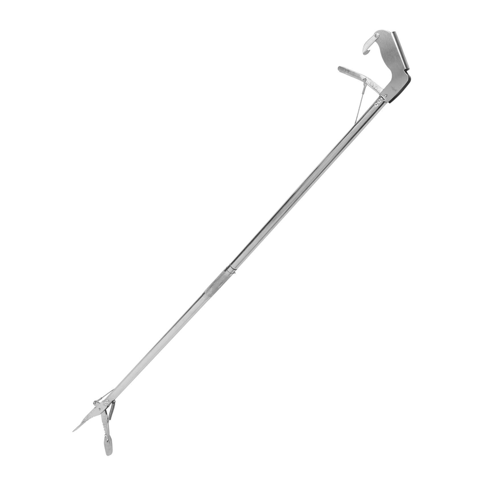 Pinza Argento in Acciaio Inox Pieghevole per Raccogli Oggetti Anziani