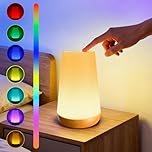Morotty Night Light, Touch Bedside Lamp,Dimmable LED Night Light with 13 RGB Colours Changing,Remote Control& Timing Function,Rechargeable Table Lamp for Nursery, Bedroom,Camping