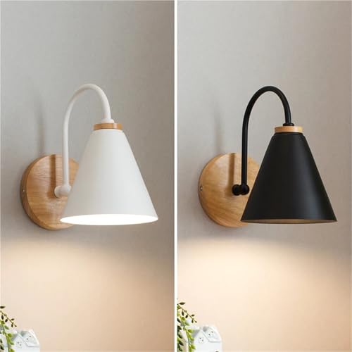 Aplique de pared nórdico blanco con diseño sólido moderno para iluminar tu dormitorio con estilo 4