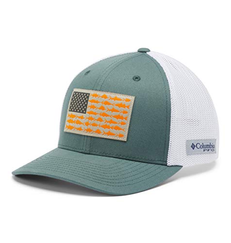 Image of Columbia Unisex PFG Fish Flag Mesh Ball Cap