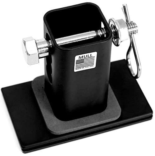 Mull Usa Black Metal Flag Trailer Hitch Cover Fits 2" Receivers (With Anti-Rattle Pin Bolt) #TOP3