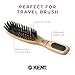 Kent PF10 Natural Boar Bristle Brush - Hair Straightening, Styling and Smoothing for Short to Medium Length Hair, Travel-Friendly