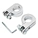 TCMT Chrome Foot Pegs Foot rest Mounting P-Clamp Footpeg Footrest Set For Harley-Davidson 1 1/4"(32mm) highway bars