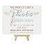 Vintage Photo Booth Table Sign with Wooden Easel (21cm x 21cm Textured ...