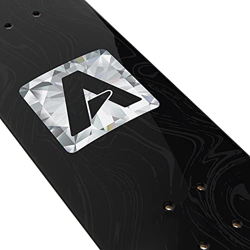 ARCADE Wooden Skateboard Deck 8 inch & 8.25 inch – 31” x 8.5” Maple Wood Pro Skateboard Decks with Bonus Stickers. Skateboard Parts and Skate Deck Accessories (Diamond Black, 8") - Thumbnail 3