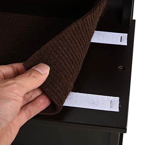 PawHut Haustiertreppe 4-stufige Hundetreppe Katzentreppe Einstiegshilfe mit Rutschfester Matte Haustierleiter für Auto Bett Sofa Dunkelbraun 40 x 59 x 54,2 cm