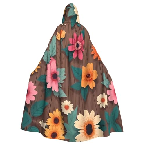 Manteau à capuche adulte pour balades nature style floral champêtre