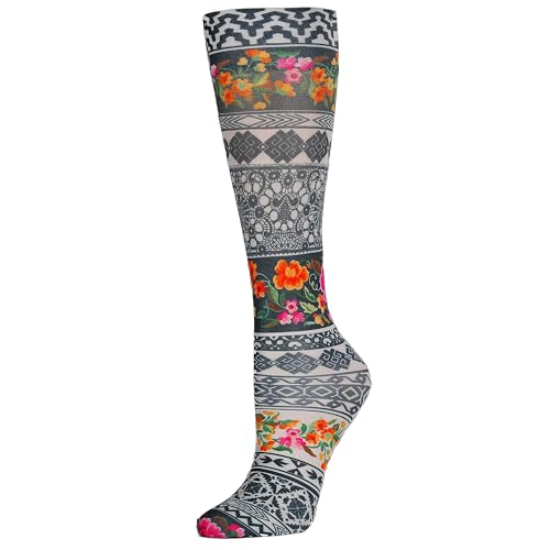 Image of Celeste Stein Therapeutic Graduated Women Compression Socks, Diabetic Socks For Womens, 8-15 mmHg For Regular Calf