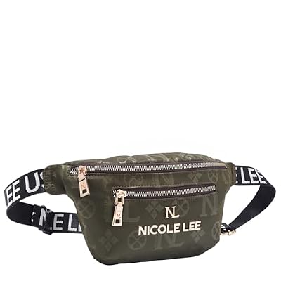 NICOLE LEE Belt Bag, Polyester Exterior, Multiple Pockets (OLIVE)
