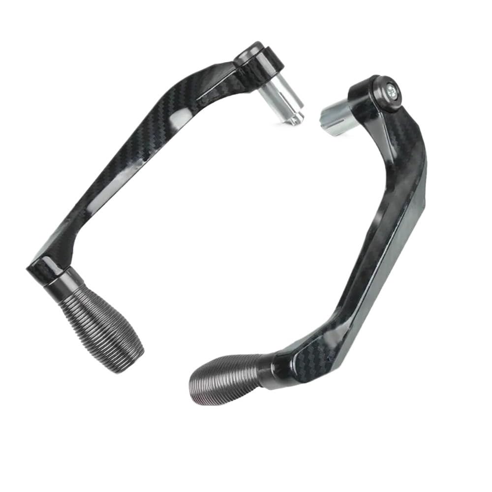 WGRUKLBD Motorcycle CNC Aluminum Alloy Carbon Fiber Handlebar Brake Clutch Lever Hand Guard Protector Modification Accessories Handguard Handlebars Protector
