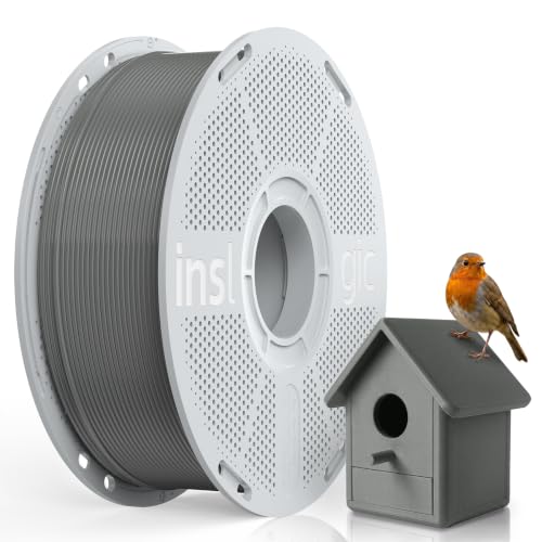 Inslogic Pre-Dried ASA Filament 1.75mm, Grey, 1KG, UV Resistant