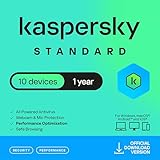 Kaspersky Standard Anti-Virus 2026 | 10 Devices | 1 Year | Advanced Security | Online Banking Protection | Performance Optimization | PC/Mac/Mobile | UK Online Code