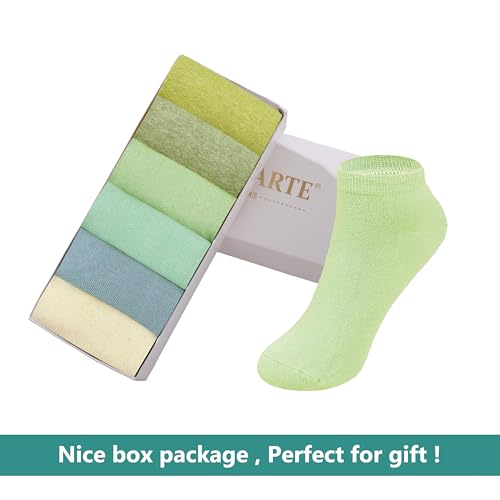 Image of MAGIARTE Womens Cotton Ankle Socks Low Cut Athletic Casual Mutil Color No Show Running Socks for Women