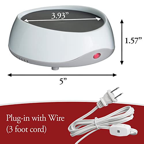 CANDLE WARMERS ETC. Auto Shutoff Candle Warmer Plate (White, Plug-in) – Modern Candle Wax Warmer with 8-Hour Timer by Candle Warmers - Image 6