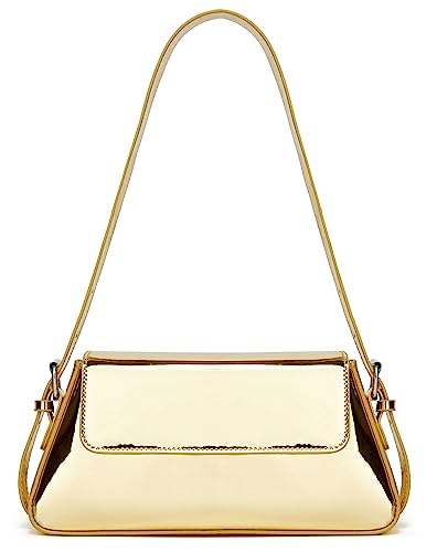 Sac hobo en cuir verni brillant, l'accessoire de soirée haut de gamme aux accents rétro