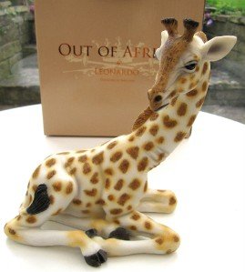 Out Of Africa Sitting Giraffe Decorative Ornament