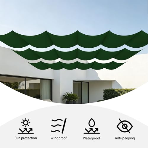 Toile ombrage rétractable contre la chaleur bâche imperméable extérieure 9m - 4