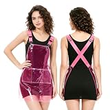 MIKI WELL Hair Stylis Apron for Salon Barber Cross-back Hairdresser Waterproof Work Apron With 3 Pockets (22.8” W 25.5” L)(Pink+pure pink webbing)