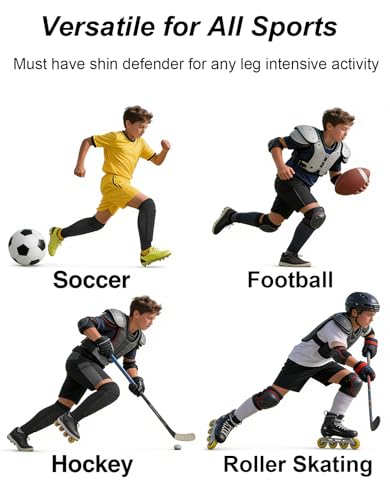1 Par de Canilleras de Fútbol SUJAYU para Adolescentes y Niños, Protección Anti-Colisión con Almohadillas de Panal, Mangas para Defender las Canillas miniatura 7
