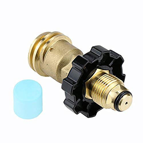 Propane Adapter, POL to QCC1 Type1 Propane Tank Adapter with Wrench, LP Gas Valves Grill Connector for Propane Cylinder, Suitable for RV Camper, Cylinder, BBQ Gas Grill, Heater