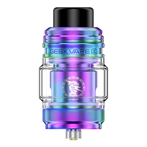 Z Fli Tank | Original GeekVape Z Fli Tank 5.5ml Electronic Cigarette Atomizer Top Airflow Leakproof Fit Z Coil Zeus Dual Glass Vaporizer (No Liquid NO Nicotine) (Z Fli Tank Rainbow)