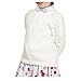Kid Nation Girls Sweaters for Teen Girls Toddler Girl Cute Knit Crewneck Pullover White Size 7-8 Years