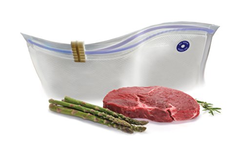 Seal n' Vac 7 Count Heavy Duty Food Vacuum Storage Refill Bags, 1.0-Gallon