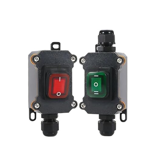 Interrupteur Rocker étanche IP65 avec câble 220V double rouge pour installation marine