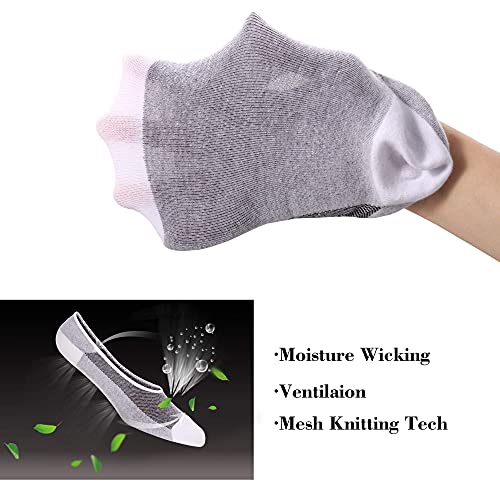 9 Pack Mens No Show Socks Casual Low Cut Thin Loafers Non Slip Boat Liners (Black*3+White*3+Grey*3) #TOP2