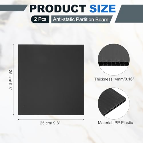Plastique ondulé noir 4mm imperméable pour panneau de cour - 3
