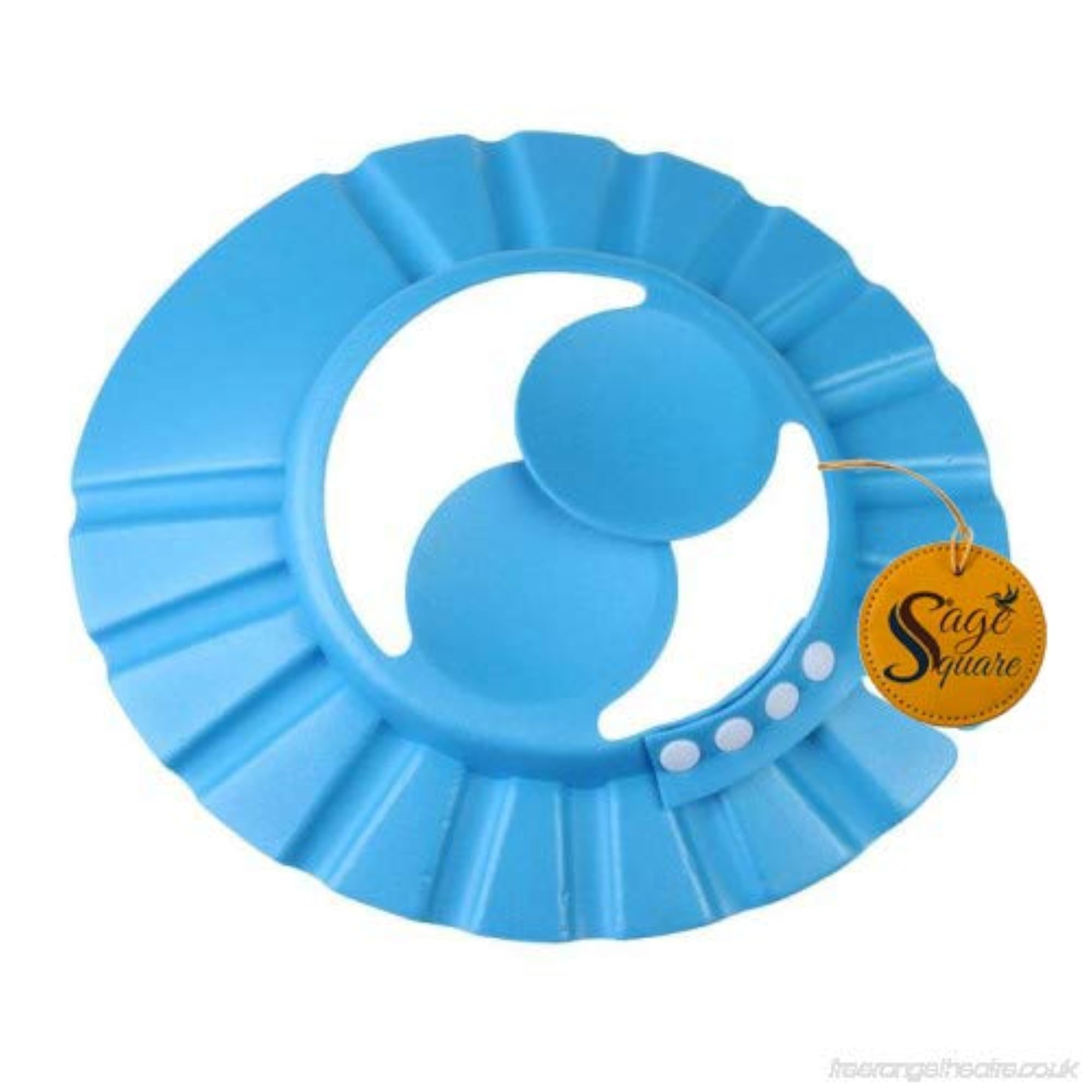 Adjustable Soft Bathing Baby Shower Cap with Ear Protector, Blue