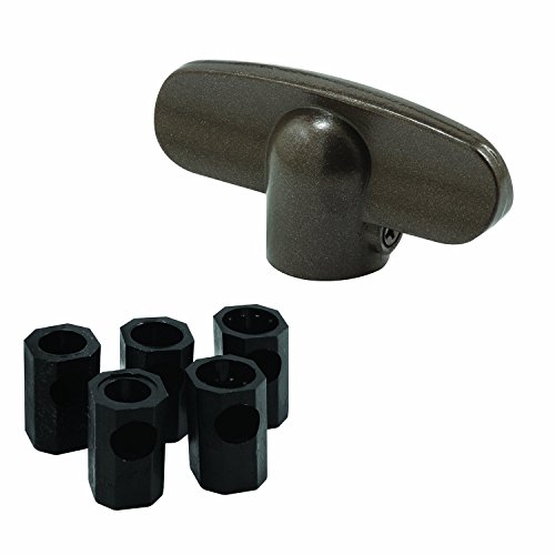 Prime-Line H 3893 Universal, Satin Bronze, Tee-Crank Casement Window Handle (2 Pack)
