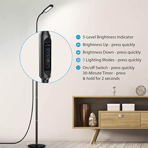 trond led gooseneck floor lamp