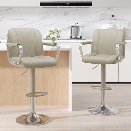 MALOL Set of 2 Beige Swivel Chairs