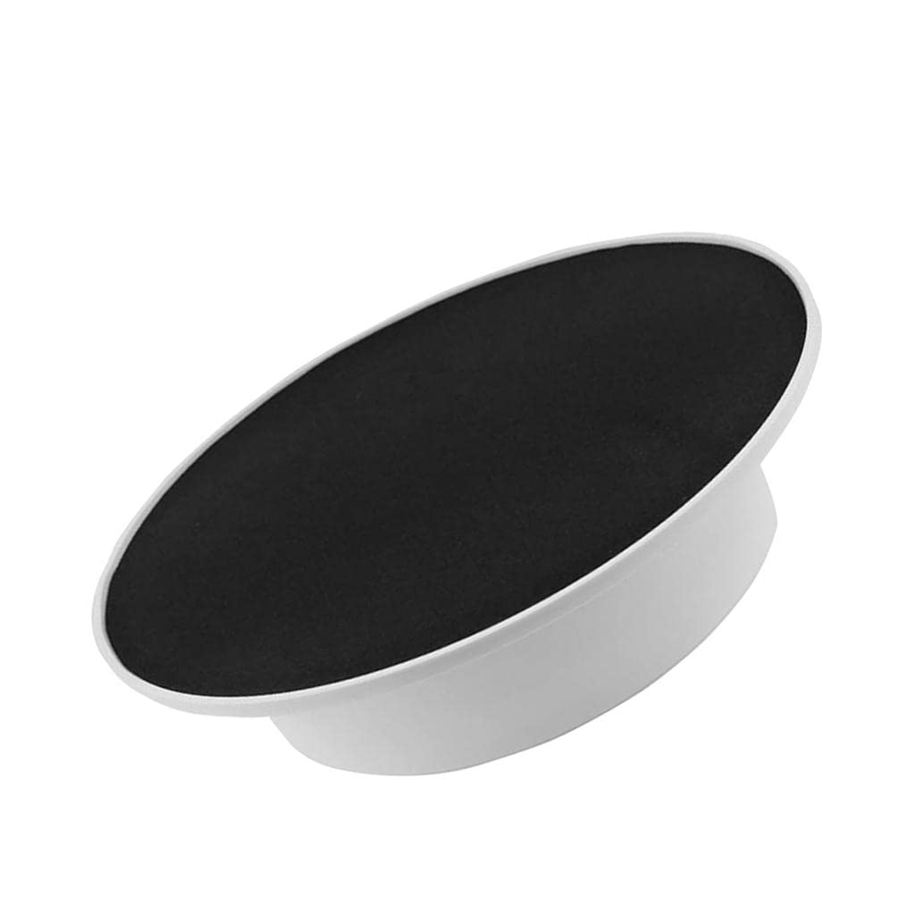 Présentoir Rotatif Support Exposition Plateau Tournant Porte-Bracelet Mouvement Silencieux Adapté à, Base Blanche Velours Noir