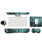 ArtSo Keyboard Wrist Rest and Mouse Pad with Wrist Support Set Ergonomic Coaster, Memory Foam Mou...