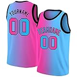 Custom Gradient Basketball Jersey Stitched/Printed Team Name & Number Personalized Sports Shirt for Men/Youth